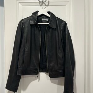 Pristine condition Vince Leather coat